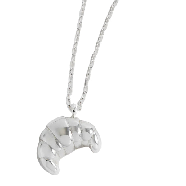 Croissant Necklace - Silver Plated