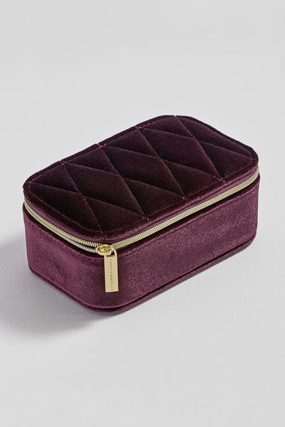 Mini Jewellery Box - Burgundy Quilted Lid