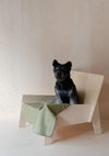TBCo - Recycled Wool Small Pet Blanket in Olive Herringbone