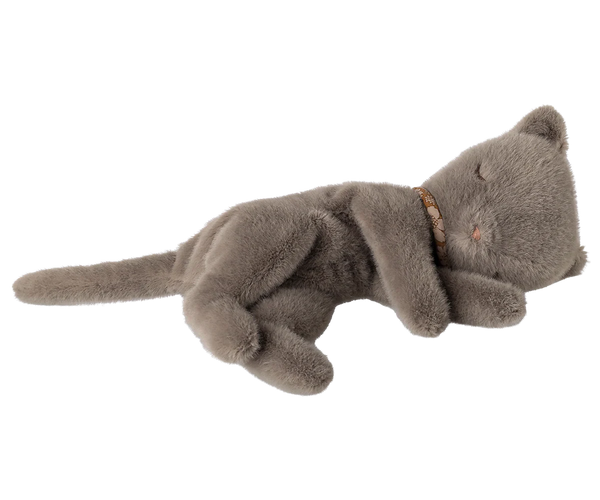 Sleeping Kitten Plush Small - Grey
