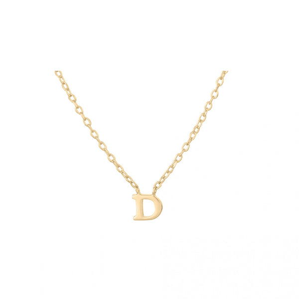 Pernille Corydon - Note Necklace - Letter D - Gold Plated
