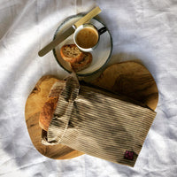 Peckham Cloth - Beeswax Bread Bag - Linen Stripe