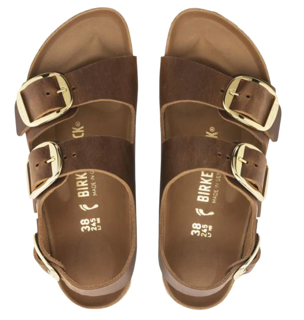 Milano Big Buckle - Oiled Leather - Cognac