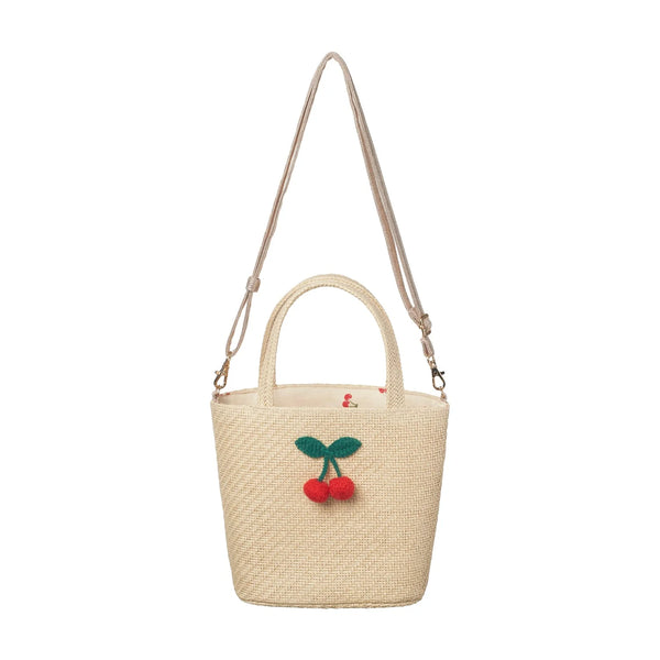 Crochet Cherry Basket Bag