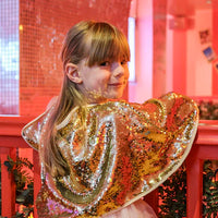 Gold Sequin Cape