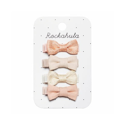 Linen Bow Mini Clips