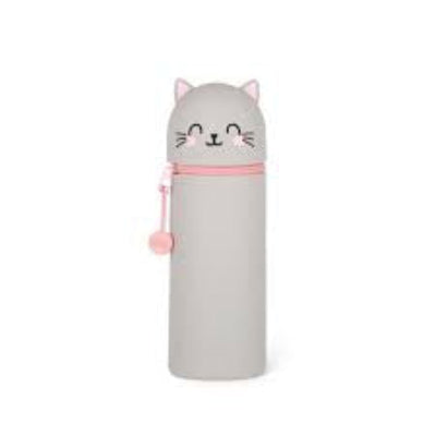 2 in 1 Silicone Pencil Case - Kawaii Kitty