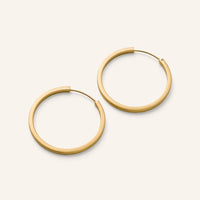 Circle Line Hoops - Gold Plated