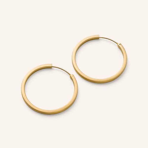 Circle Line Hoops - Gold Plated