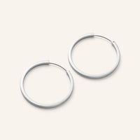 Circle Line Hoops - Silver