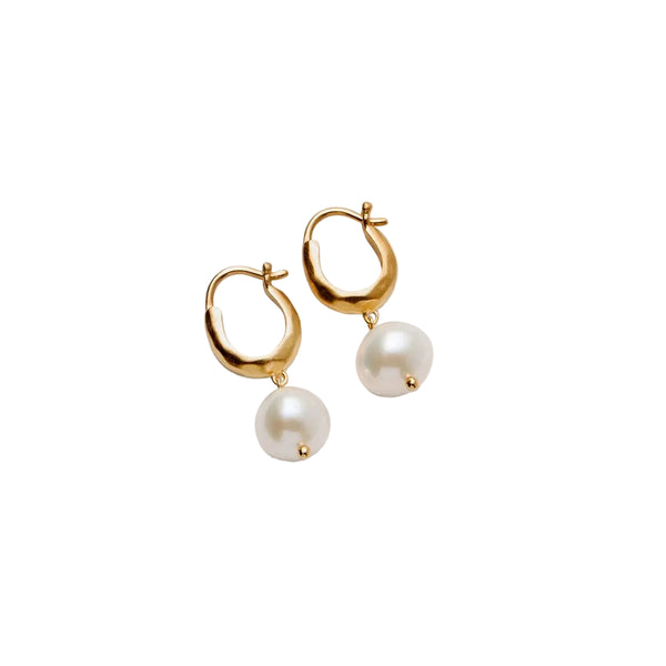 Pearl Blossom Earrings- Gold Plated
