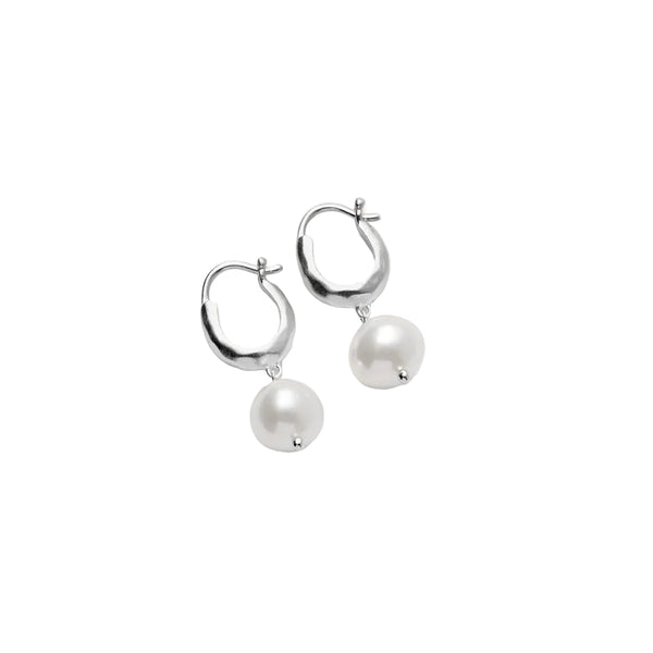 Pearl Blossom Earrings - Silver