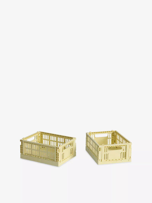 Crate Mini-Set of 2 - Light Yellow