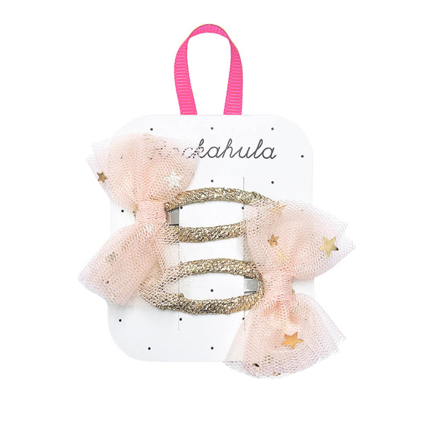Celestial Tulle Bow Clips