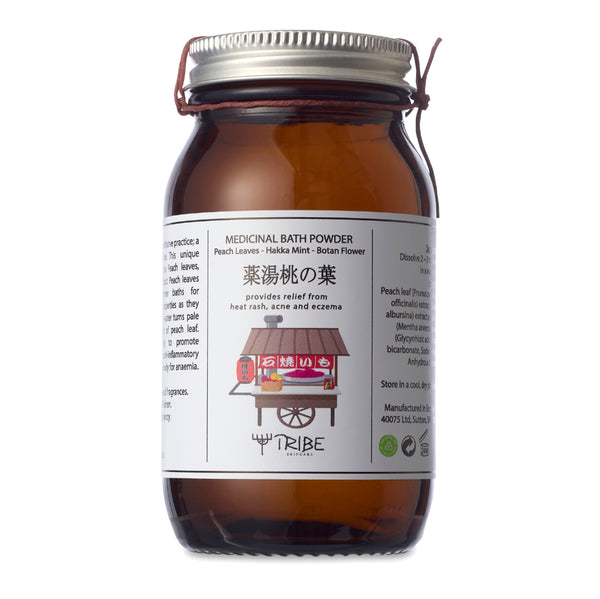 Japanese Bath Powder with Peach Leaves, Hakka Mint & Botan Flower