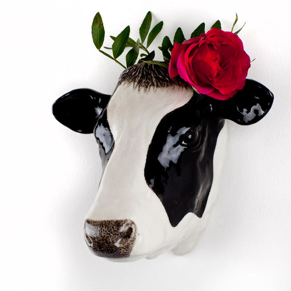 Friesian Cow Wall Vase Large