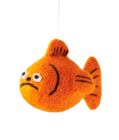 Lucy, Goldfish - Hanging Felt Ornament