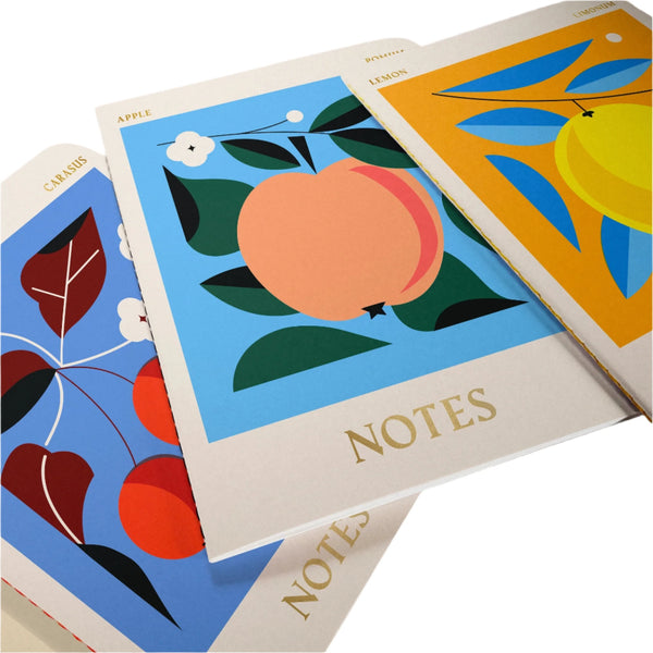 Spitalfields Market Stitched Notebooks - Set Of 3