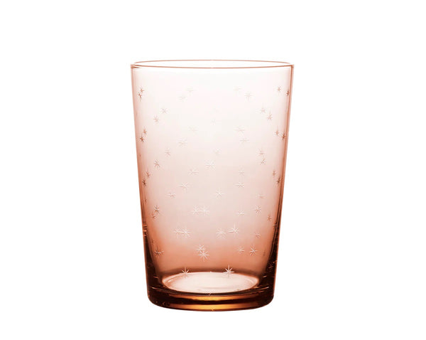 Rose Tumblers with Stars Design - Set of 4