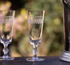 The Vintage List - Champagne Flutes - Oval Design - (Set of 4)