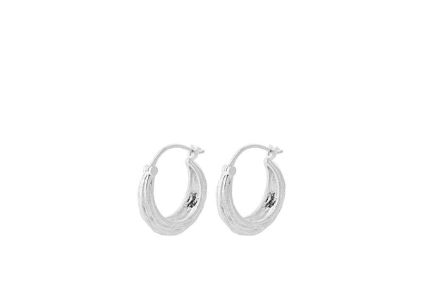 Small Coastline Earrings - Silver