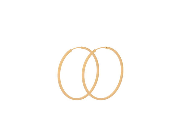 Small Orbit Hoops - Gold Plated