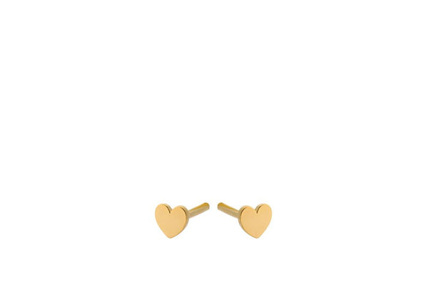 Mini Heart Earsticks - Gold Plated