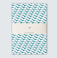 Limited Edition - A5 Layflat Notebook Ruled Pages - Enid Print Ultramarine/Lilac