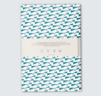 Limited Edition - A5 Layflat Notebook Dotted Pages - Enid Print Ultramarine/Lilac