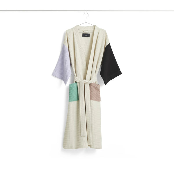 Waffle Bathrobe - Off-white Multi