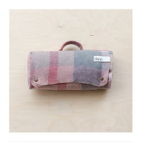 TBCo - Recycled Wool Small Picnic Blanket in Pink Patchwork Check