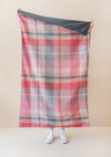 TBCo - Recycled Wool Small Picnic Blanket in Pink Patchwork Check