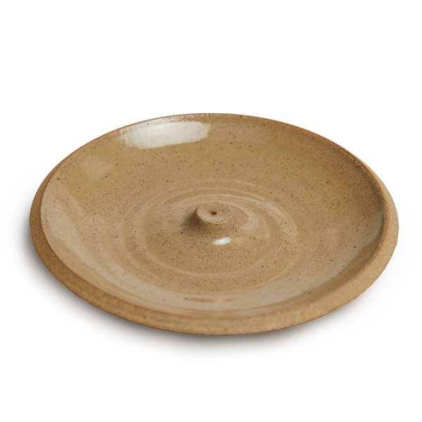 Stoneware Ceramic Incense Holder - Natural Oatmeal