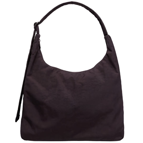 Nylon Shoulder Bag - Chocolate Plum
