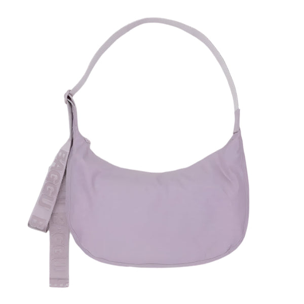 Medium Nylon Crescent Bag - Dusty Pink