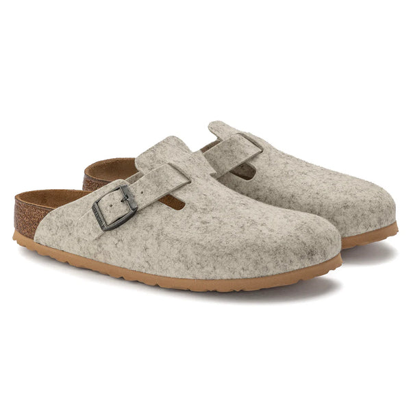 Birkenstock -Wool Felt Boston Clog - Eggshell