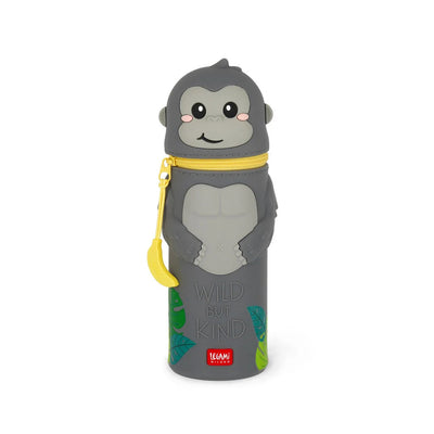 2 in 1 Silicone Pencil Case - Gorilla