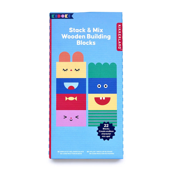 Stack & Mix Wood Build Blocks - Gently Elephant