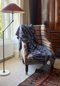 Lambswool Blanket in Blue Marble