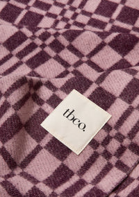 Lambswool Blanket in Rose Craft Check