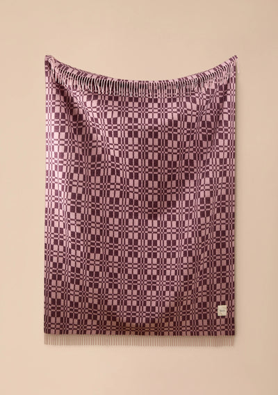 Lambswool Blanket in Rose Craft Check