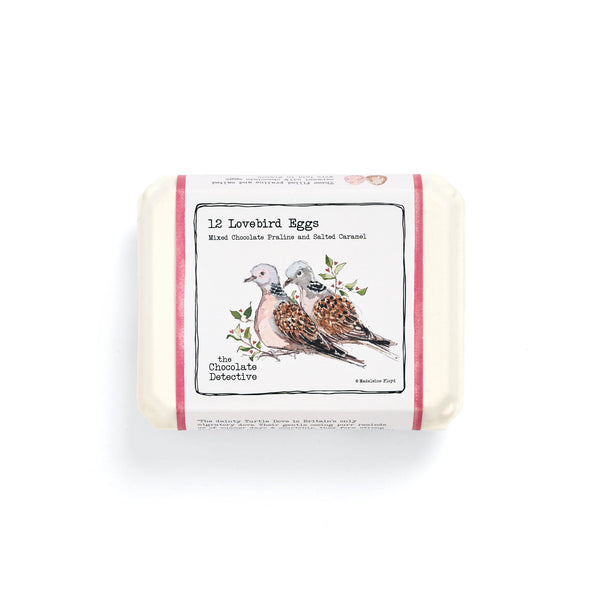 12 Chocolate Lovebird Eggs