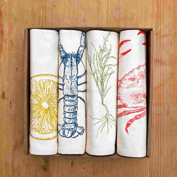 Napkin Gift Set of 4 - Seafood