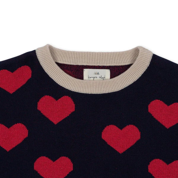 Konges Sløjd - Lapis Knit Blouse - Navy Heart