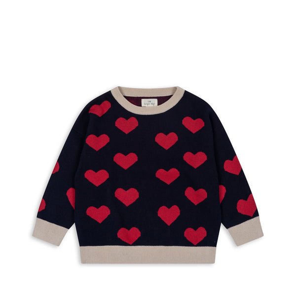 Konges Sløjd - Lapis Knit Blouse - Navy Heart