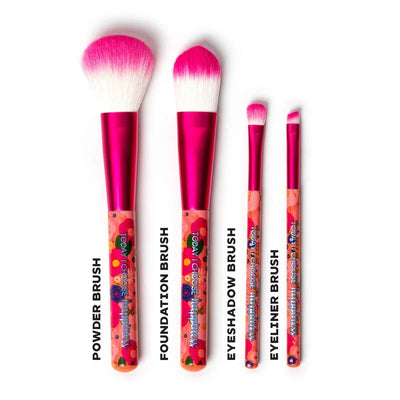 Oh My Glow Set of 4 Makeup Brushes - Flowers