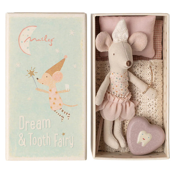 Little Sister Tooth Fairy Mouse in Matchbox
