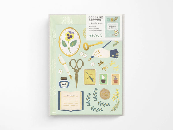 Collage Letter Set - Stationery Pattern
