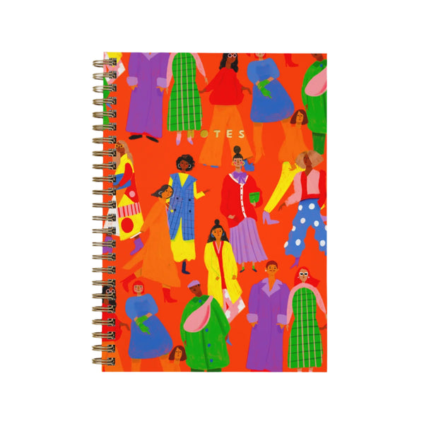 A4 Lined Spiral Notebook - City Folk