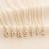 Tiny Pearl Initial Necklace - Gold - S